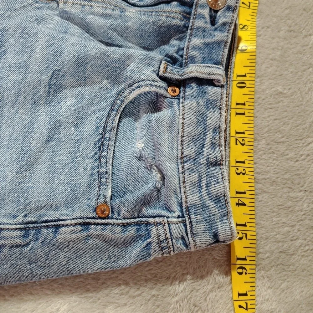 American Eagle Denim Shorts 10 Baggy Mom Distressed Destroyed Festival Bohemian